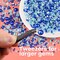 50g Mix Flatback Rhinestones Half Pearls for Crafts Mixed Size 3mm-10mm Flat Back Rhinestones for Crafts Flatback Pearls for DIY Tumblers Mugs Nail Art Shoes Clothes (Blue Series)